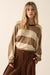 Get It Straight Colorblock Striped Slub-Knit Sweater