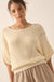 True Self Short-Sleeve Pointelle Rib-Knit Sweater
