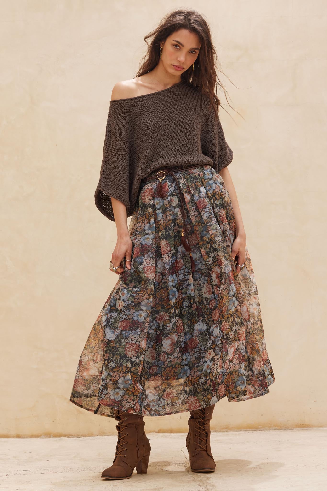 True Self Short-Sleeve Pointelle Rib-Knit Sweater