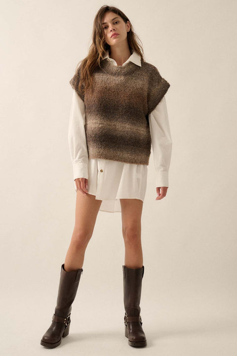 Good For Hue Ombre Knit Short-Sleeve Sweater - ShopPromesa