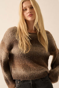 All for Hue Ombre Knit Bubble-Sleeve Sweater - ShopPromesa