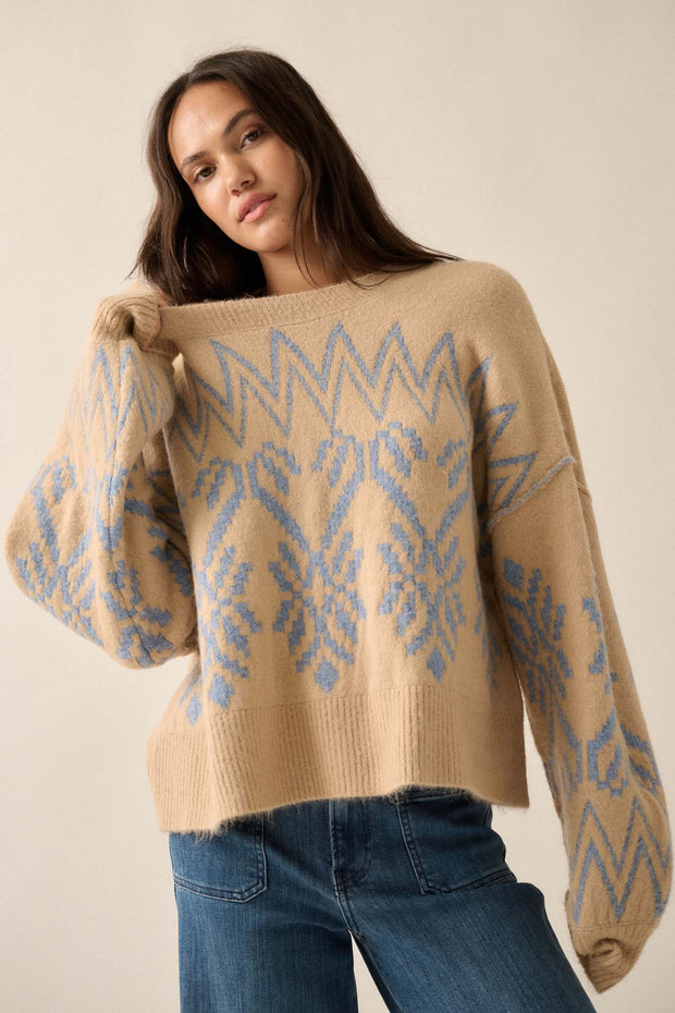 Altitude Adjustment Oversize Alpine Knit Sweater - ShopPromesa