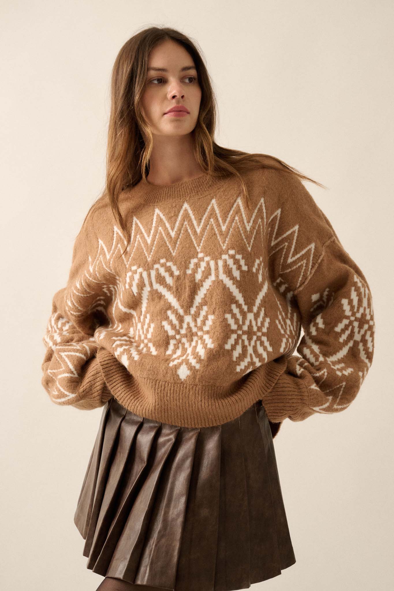 Altitude Adjustment Oversize Alpine Knit Sweater - ShopPromesa