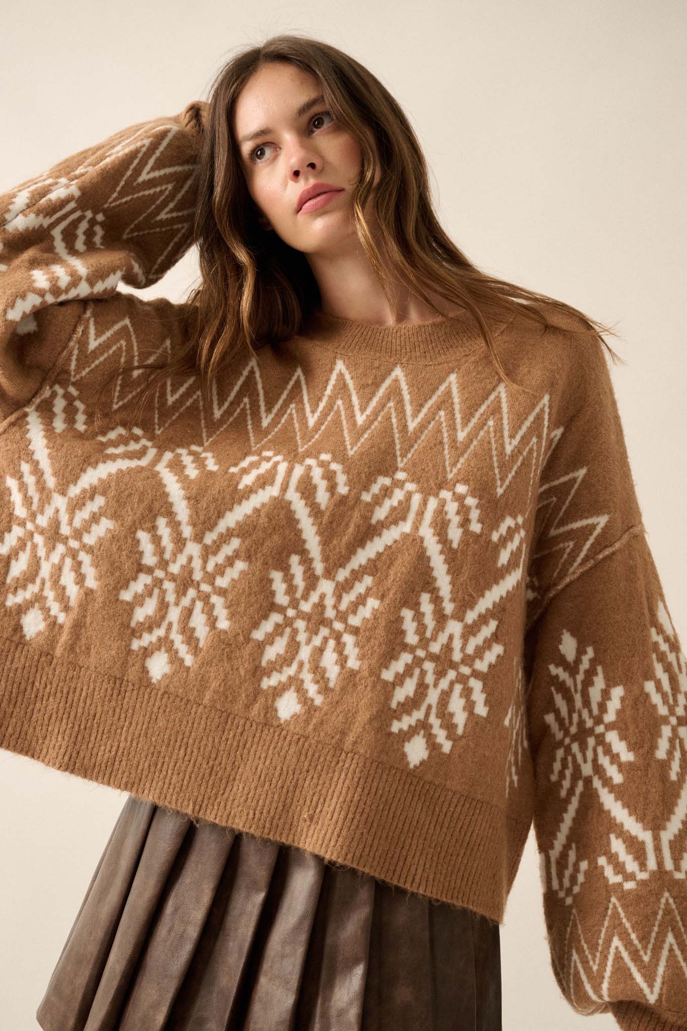 Altitude Adjustment Oversize Alpine Knit Sweater - ShopPromesa