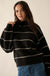 Call Me Cozy Striped Bubble Knit Mock-Neck Sweater - ShopPromesa