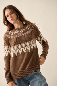 Call of the Mountains Alpine Cable Knit Sweater - ShopPromesa