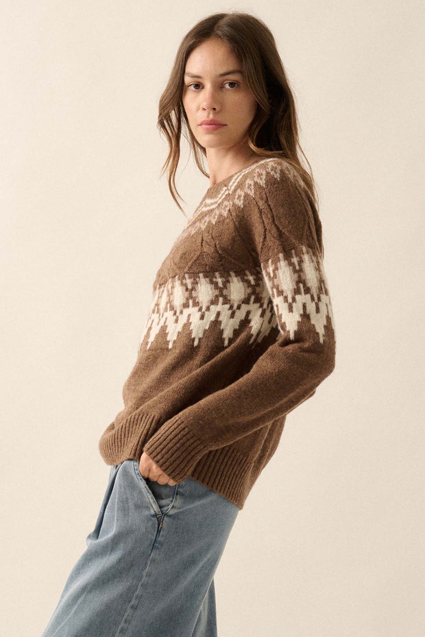 Call of the Mountains Alpine Cable Knit Sweater - ShopPromesa