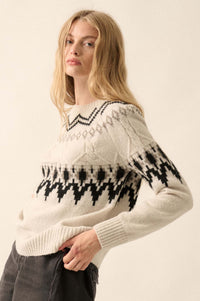 Call of the Mountains Alpine Cable Knit Sweater - ShopPromesa