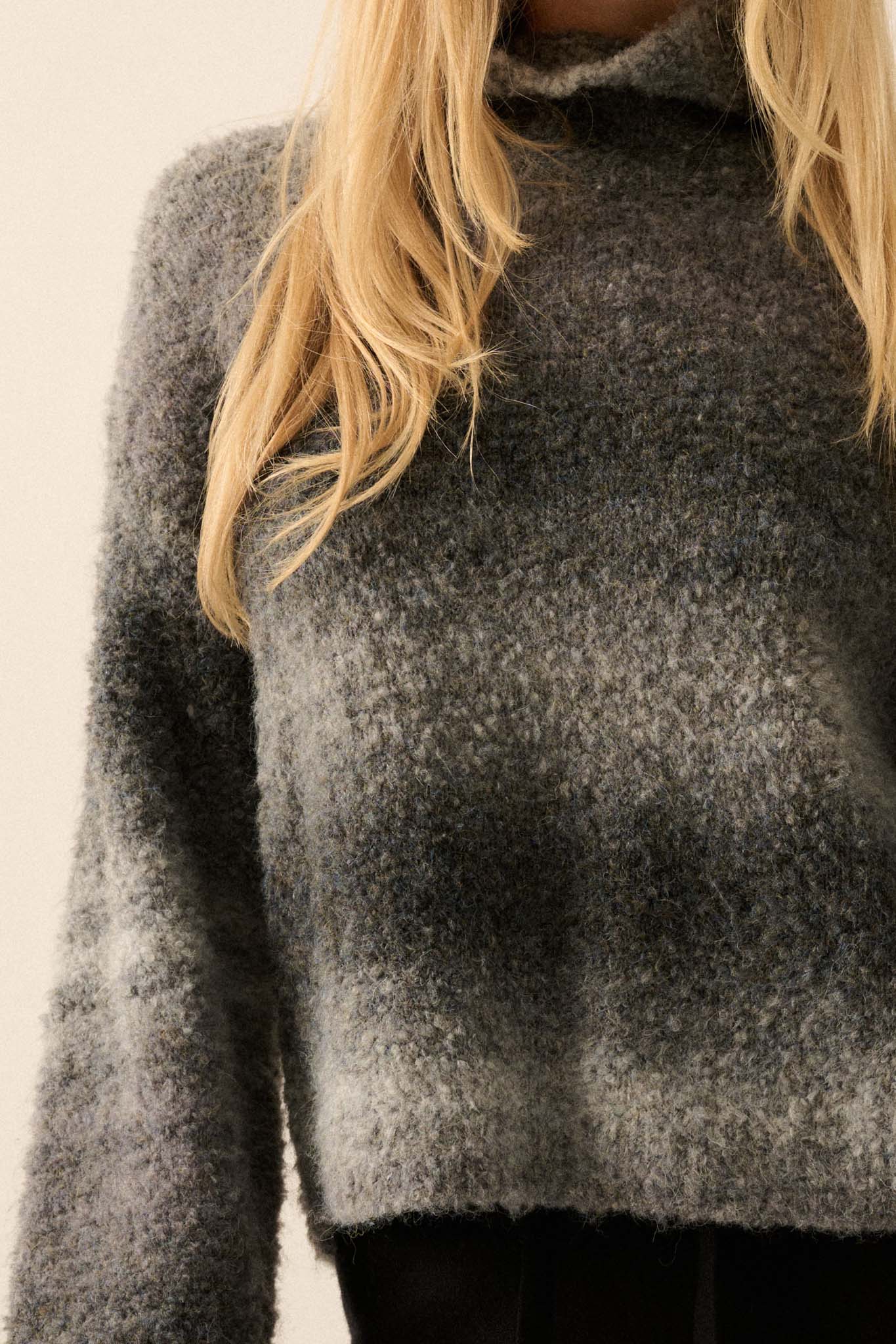 Hue Knew Ombre Knit Mock-Neck Sweater - ShopPromesa