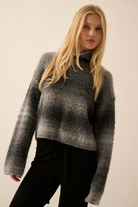 Hue Knew Ombre Knit Mock-Neck Sweater - ShopPromesa