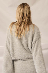 Winter Wonderland Metallic Fuzzy Knit Sweater - ShopPromesa