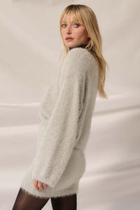 Winter Wonderland Metallic Fuzzy Knit Sweater - ShopPromesa