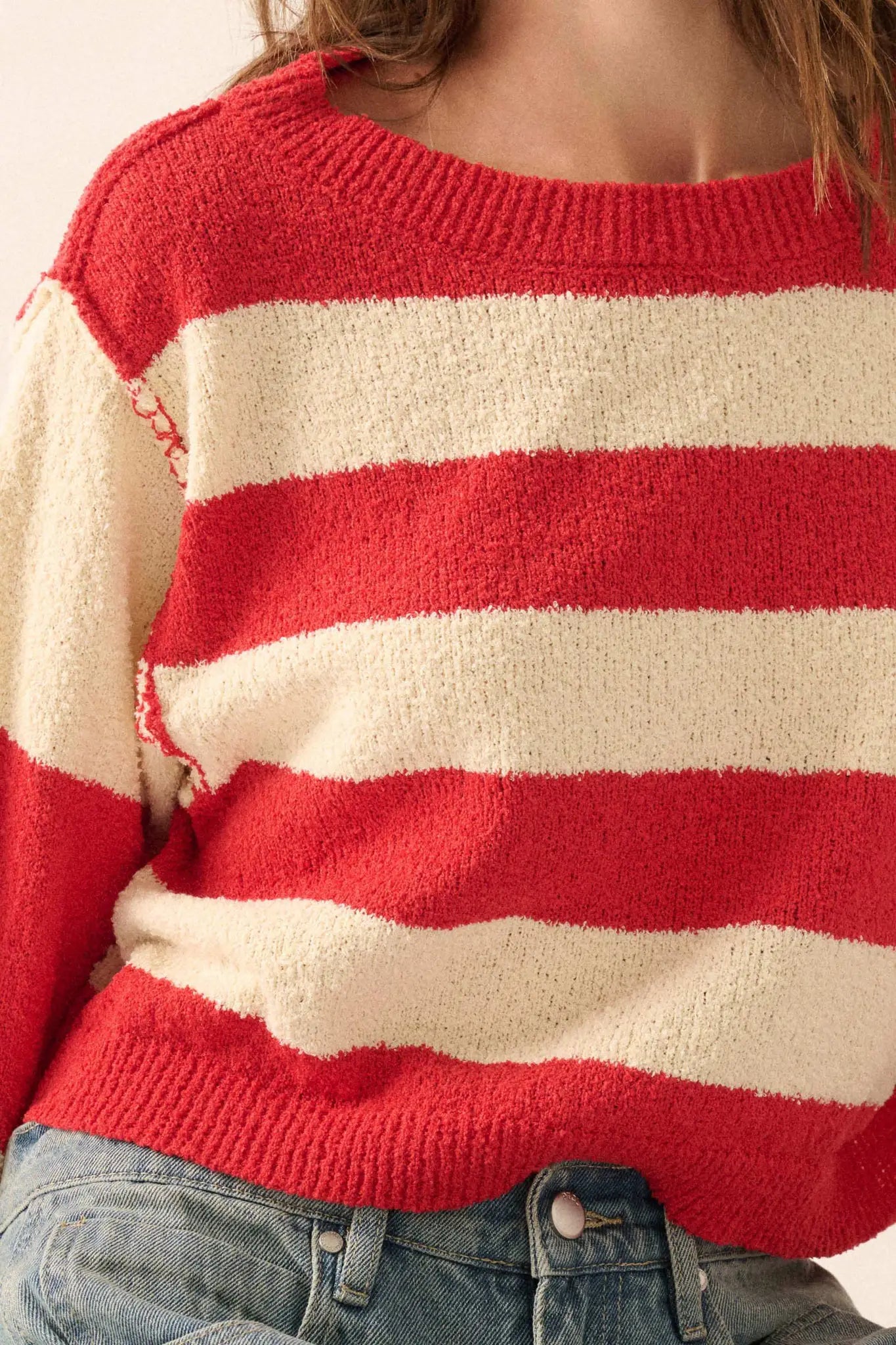 Straight Talk Striped Knit Cropped Sweater - ShopPromesa