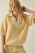 Days of Joy Striped Short-Sleeve Polo Sweater