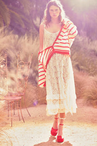 Between the Lines Striped Knit Collared Cardigan - ShopPromesa