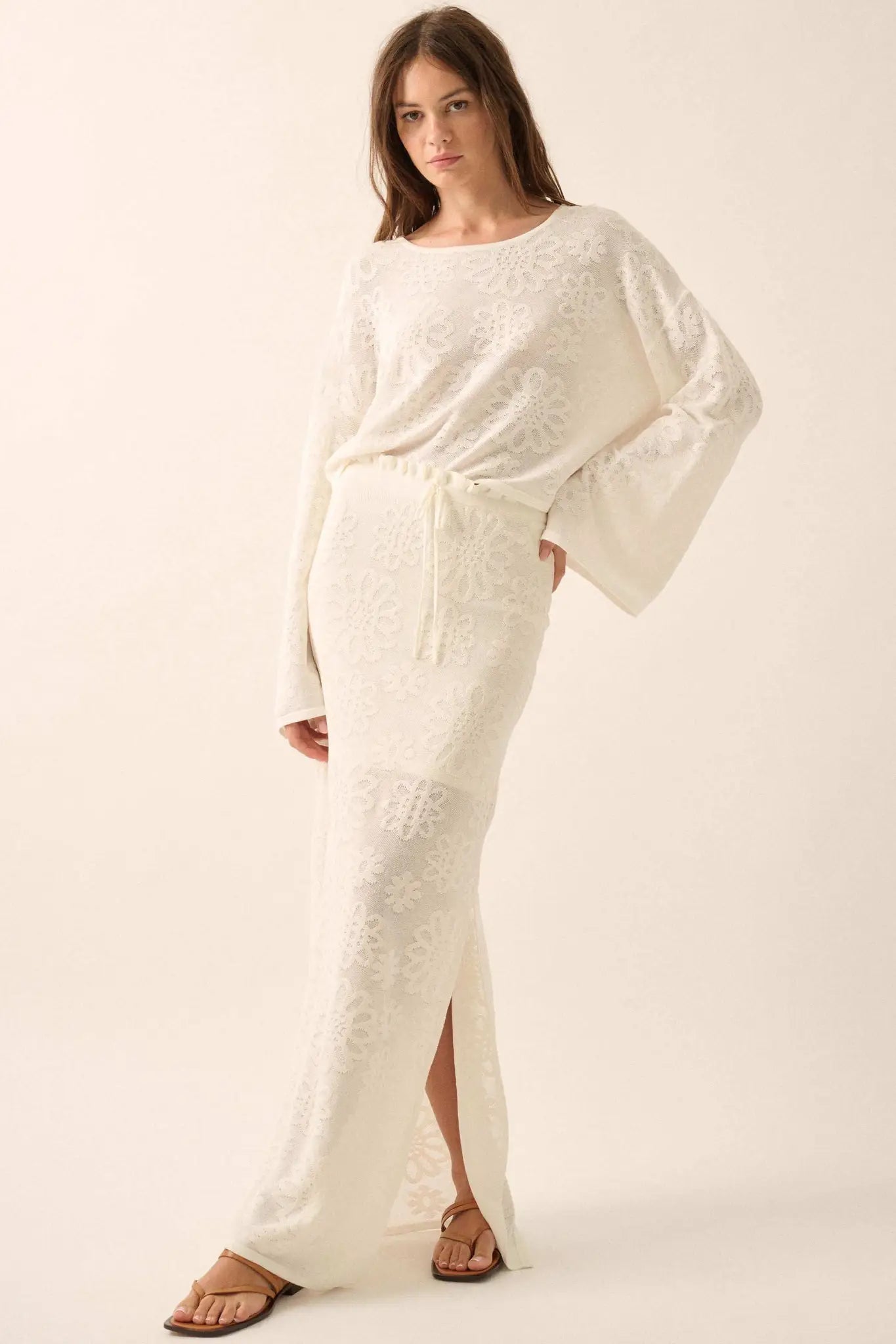 Flower Hour Floral Jacquard Knit Sweater - ShopPromesa