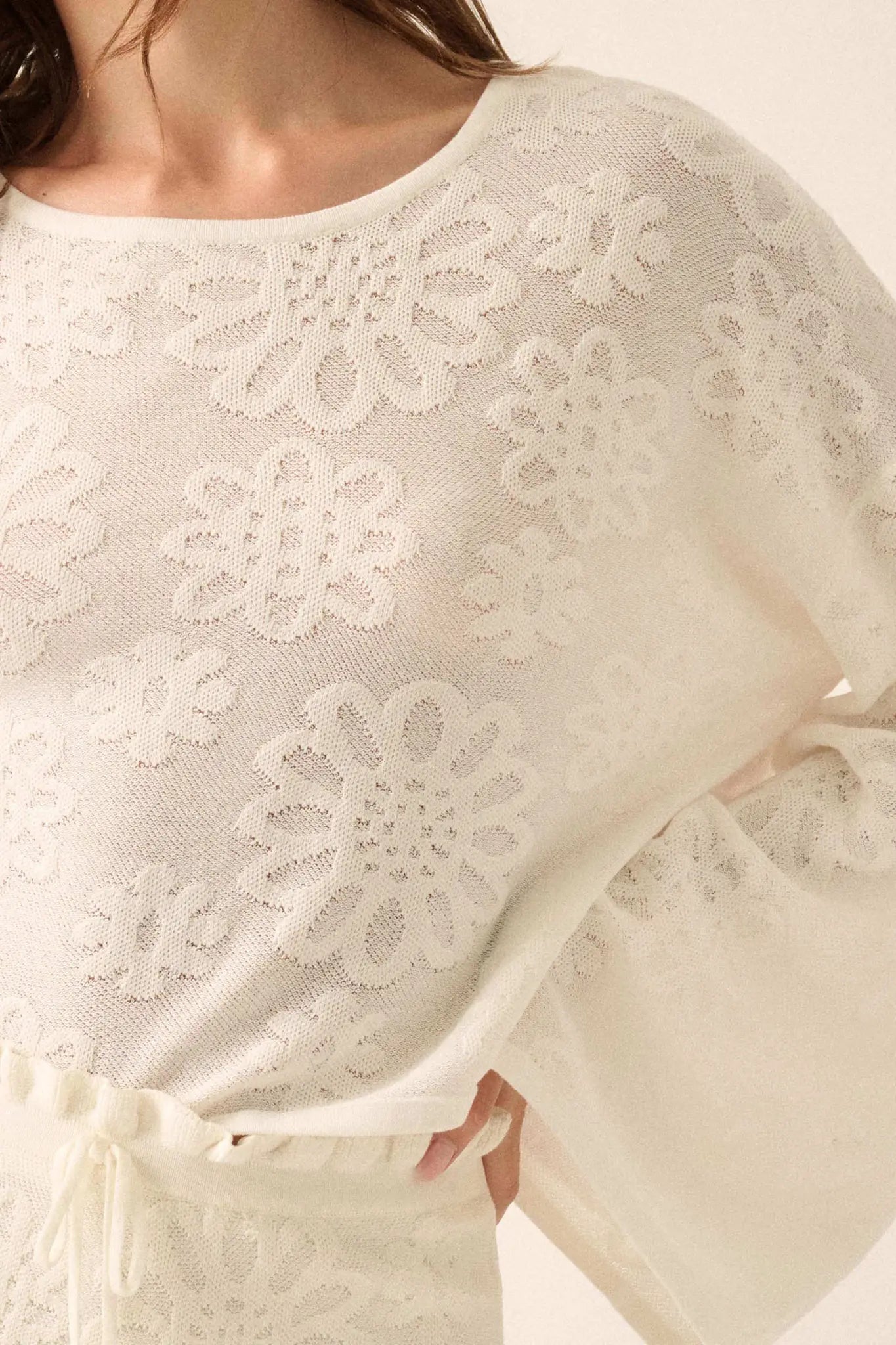 Flower Hour Floral Jacquard Knit Sweater - ShopPromesa