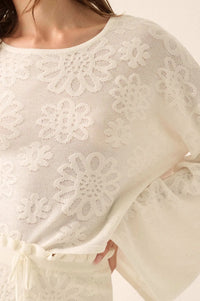 Flower Hour Floral Jacquard Knit Sweater - ShopPromesa