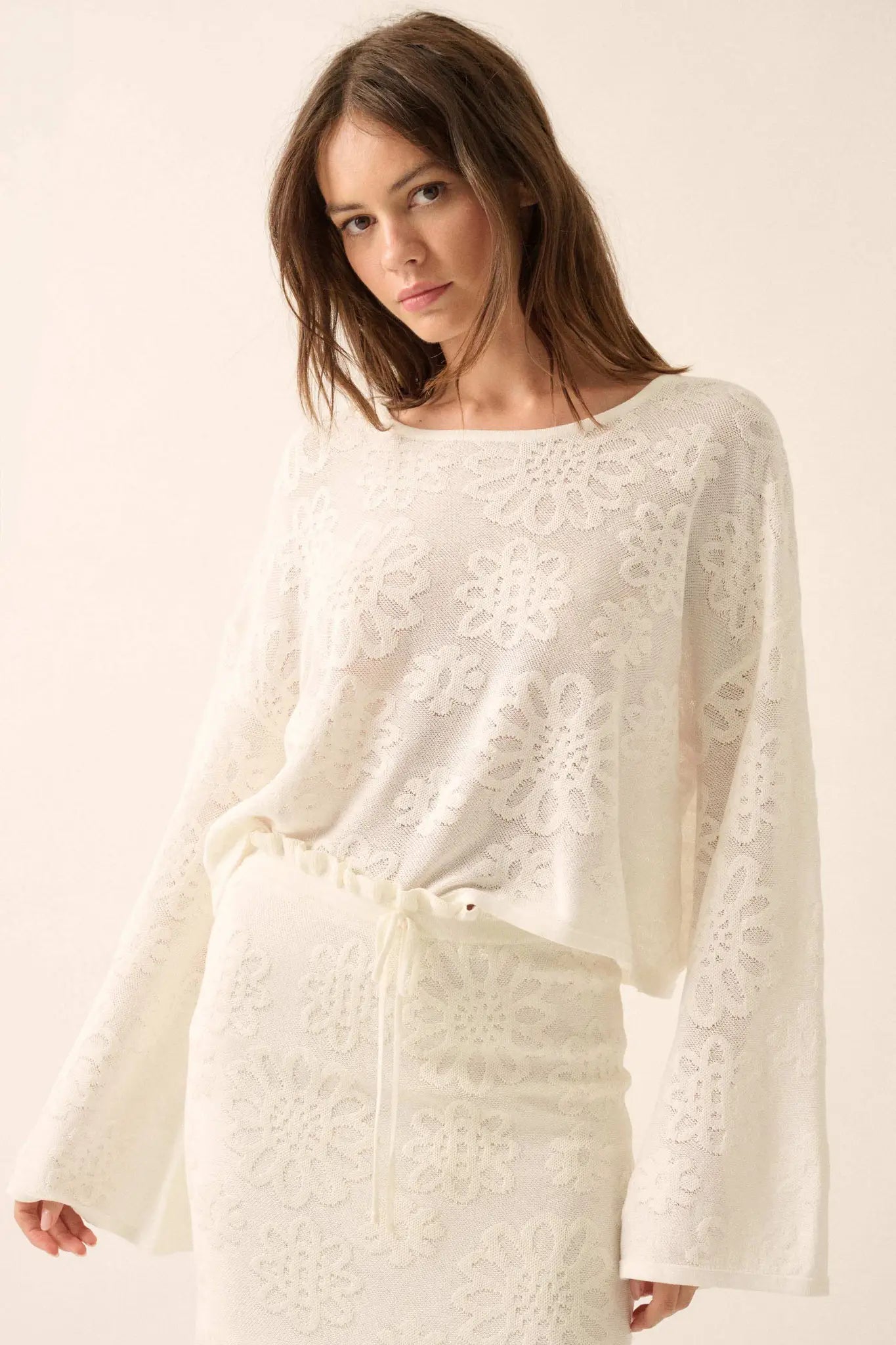 Flower Hour Floral Jacquard Knit Sweater - ShopPromesa