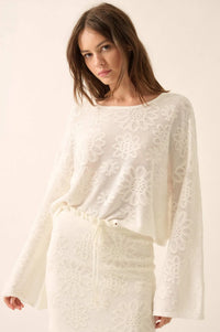 Flower Hour Floral Jacquard Knit Sweater - ShopPromesa