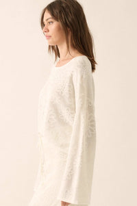 Flower Hour Floral Jacquard Knit Sweater - ShopPromesa