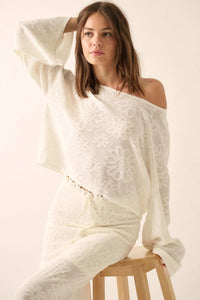 Flower Hour Floral Jacquard Knit Sweater - ShopPromesa