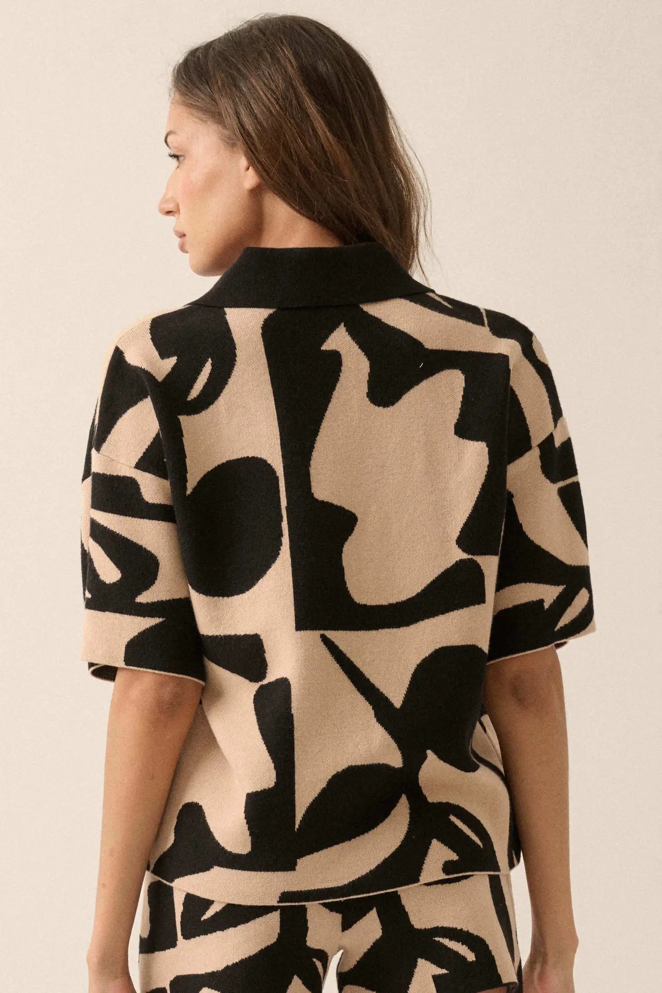 Graphic Garden Floral Jacquard Knit Shirt - ShopPromesa