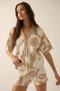 Graphic Garden Floral Jacquard Knit Shirt - ShopPromesa