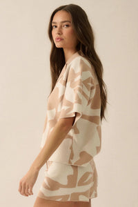 Graphic Garden Floral Jacquard Knit Shirt - ShopPromesa