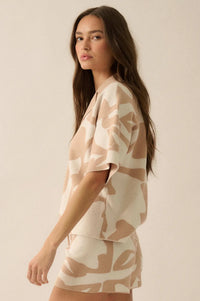 Graphic Garden Floral Jacquard Knit Shirt - ShopPromesa