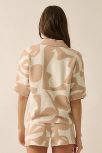 Graphic Garden Floral Jacquard Knit Shirt - ShopPromesa