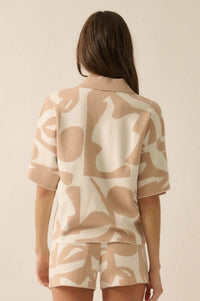 Graphic Garden Floral Jacquard Knit Shirt - ShopPromesa