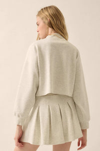 Premium Scuba Cropped Half-Zip Pullover Top - ShopPromesa