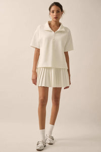 Premium Scuba Quarter-Zip Polo Top - ShopPromesa