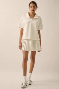 Premium Scuba Quarter-Zip Polo Top - ShopPromesa