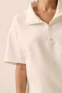 Premium Scuba Quarter-Zip Polo Top - ShopPromesa