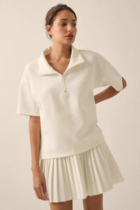 Premium Scuba Quarter-Zip Polo Top - ShopPromesa