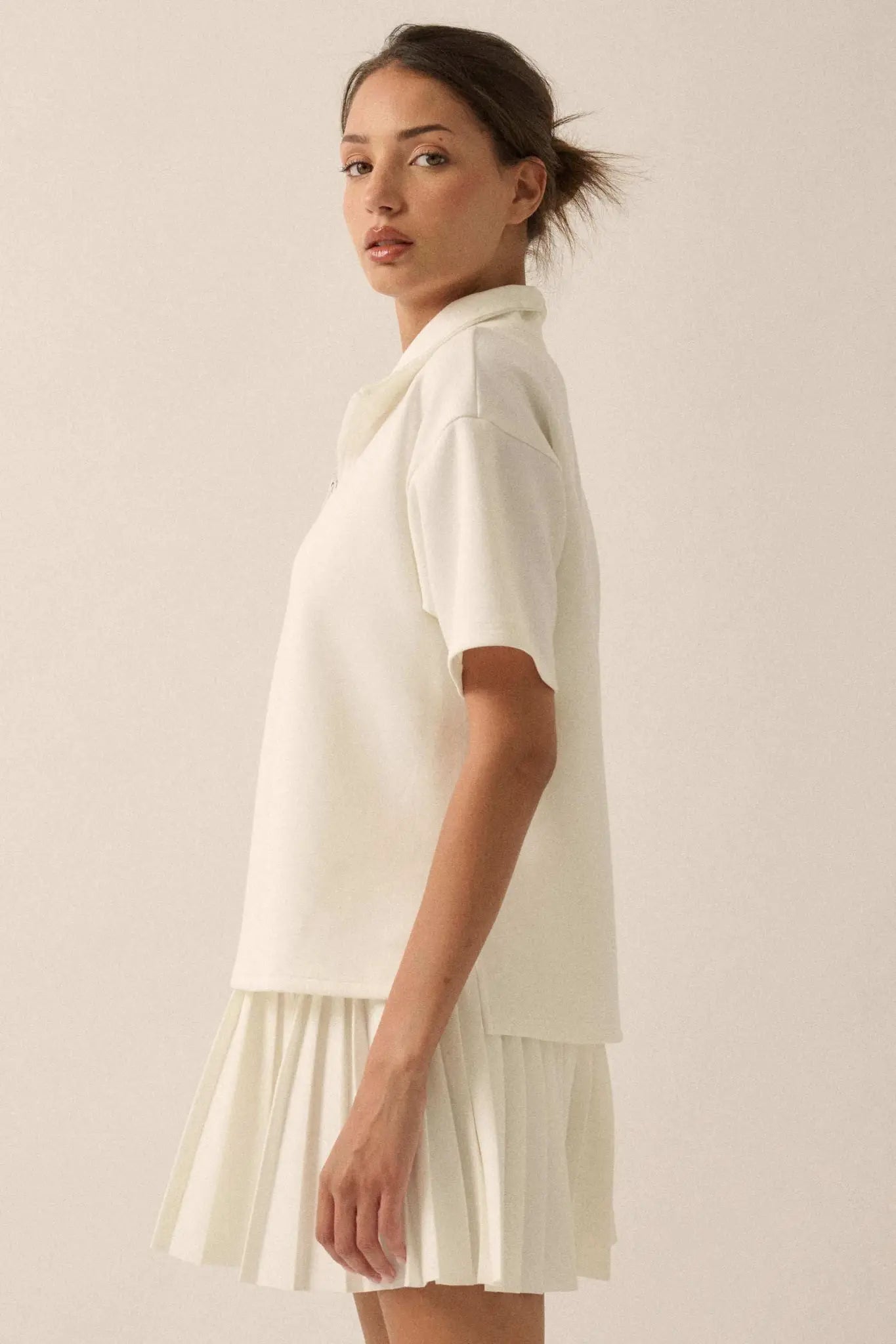 Premium Scuba Quarter-Zip Polo Top - ShopPromesa