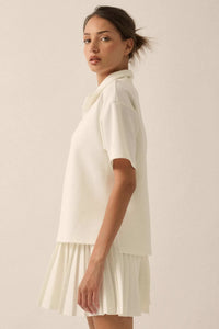 Premium Scuba Quarter-Zip Polo Top - ShopPromesa