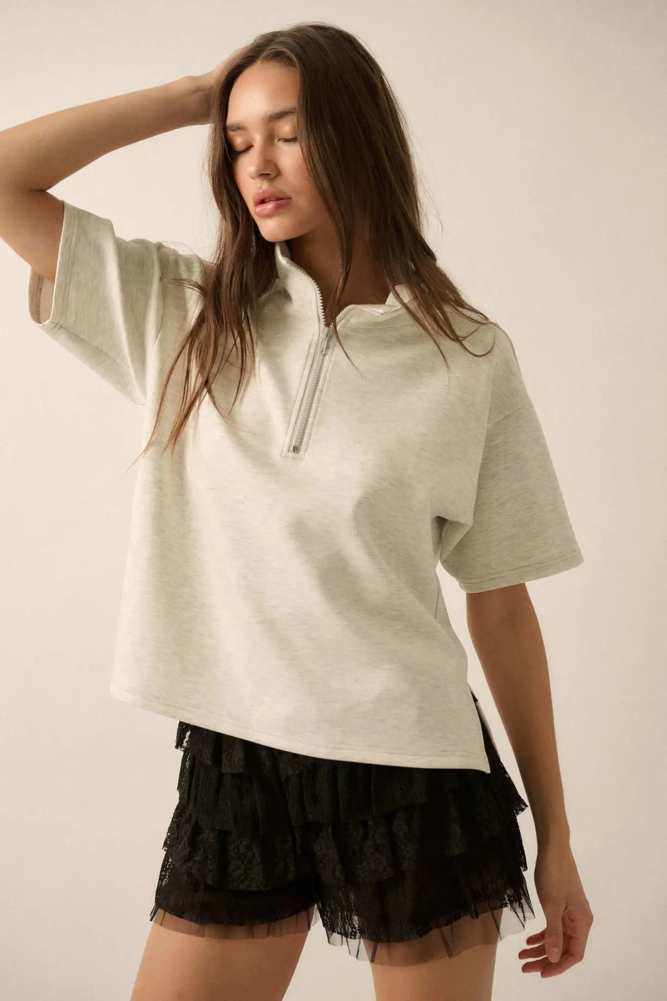 Premium Scuba Quarter-Zip Polo Top - ShopPromesa