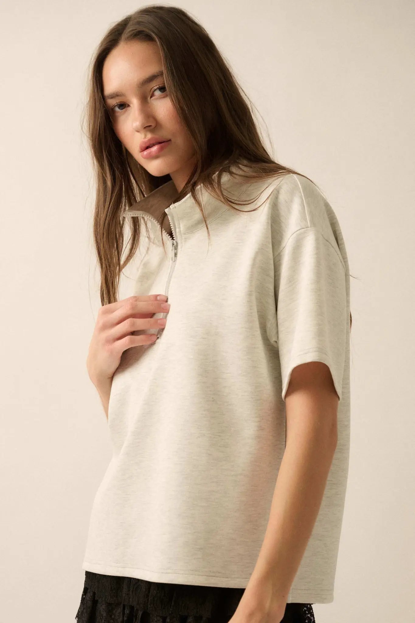 Premium Scuba Quarter-Zip Polo Top - ShopPromesa