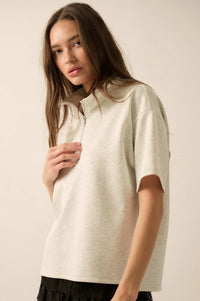 Premium Scuba Quarter-Zip Polo Top - ShopPromesa