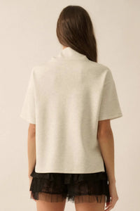 Premium Scuba Quarter-Zip Polo Top - ShopPromesa