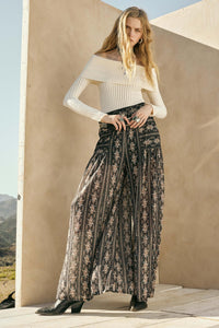 Finer Things Semi-Sheer Rib-Knit Mock-Neck Top - ShopPromesa