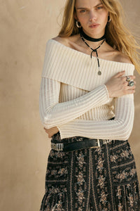 Finer Things Semi-Sheer Rib-Knit Mock-Neck Top - ShopPromesa
