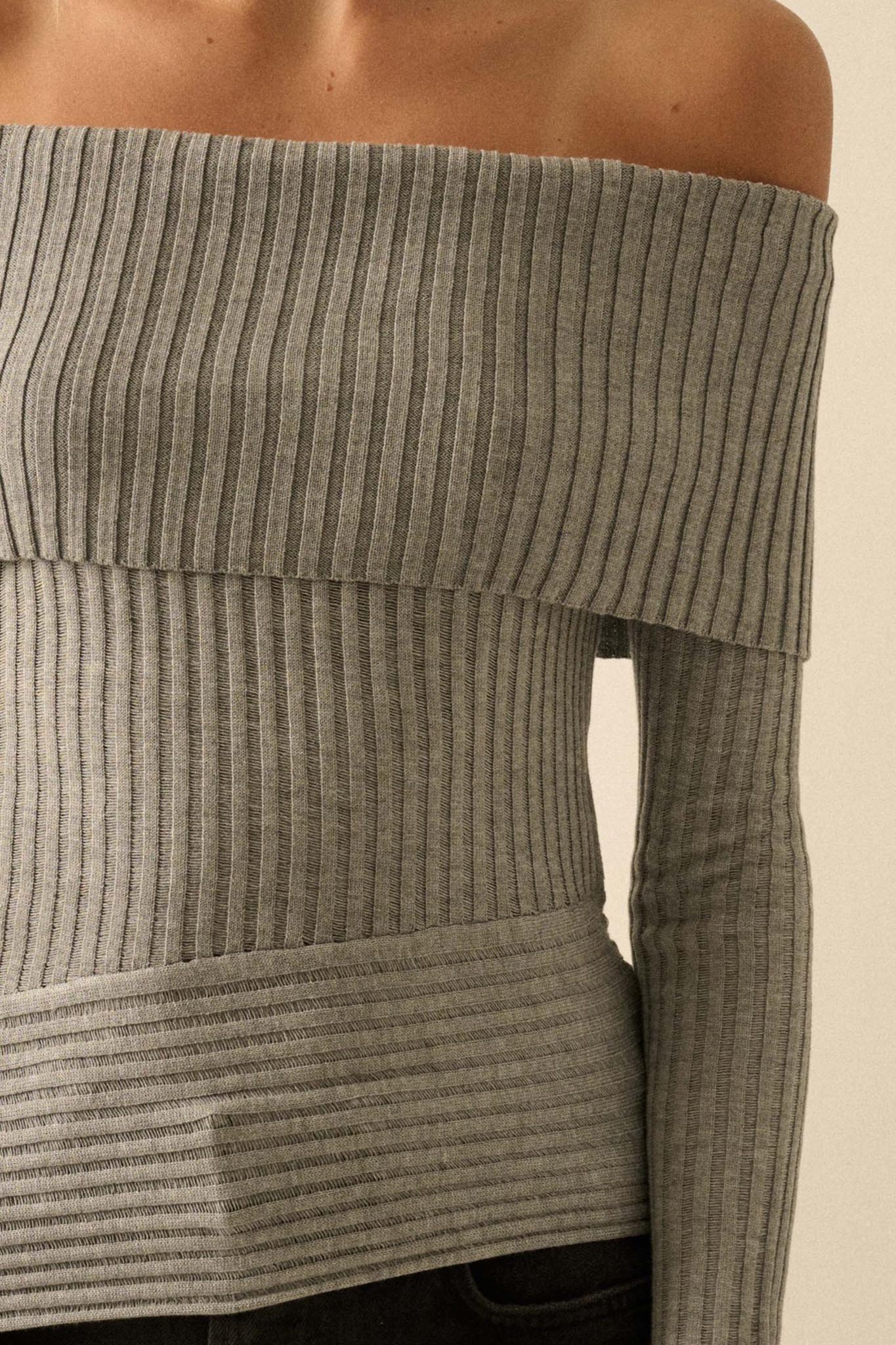 Finer Things Semi-Sheer Rib-Knit Mock-Neck Top - ShopPromesa