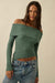 Finer Things Semi-Sheer Rib-Knit Mock-Neck Top - ShopPromesa