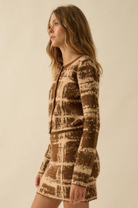 Fair and Square Plaid Jacquard-Knit Cardigan - ShopPromesa