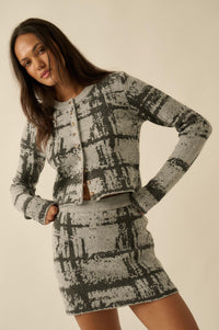 Fair and Square Plaid Jacquard-Knit Cardigan - ShopPromesa