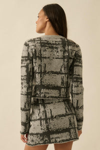 Fair and Square Plaid Jacquard-Knit Cardigan - ShopPromesa